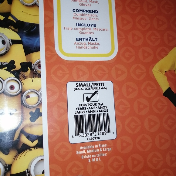 Minion Mel Child Costume Size Small NEW - Picture 3 of 7